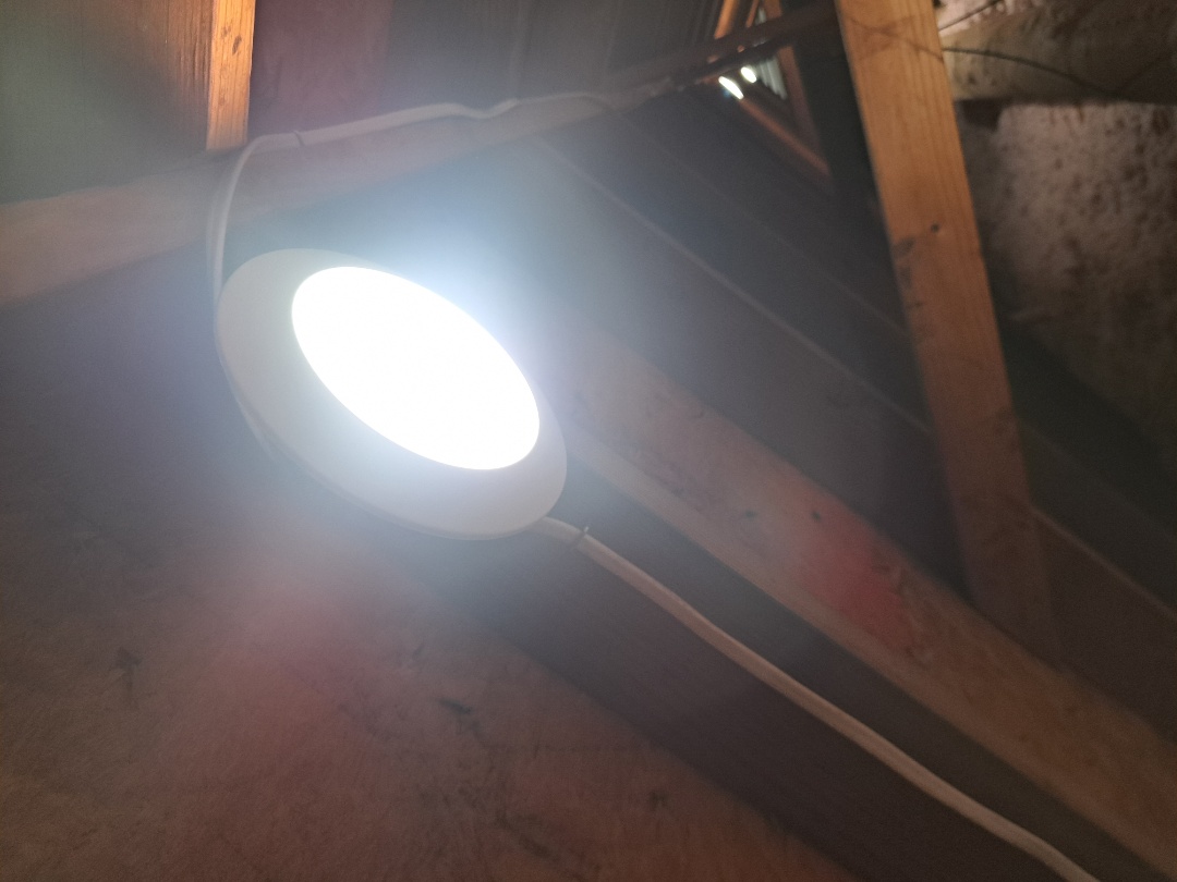 Installing attic fan and 3 lights 