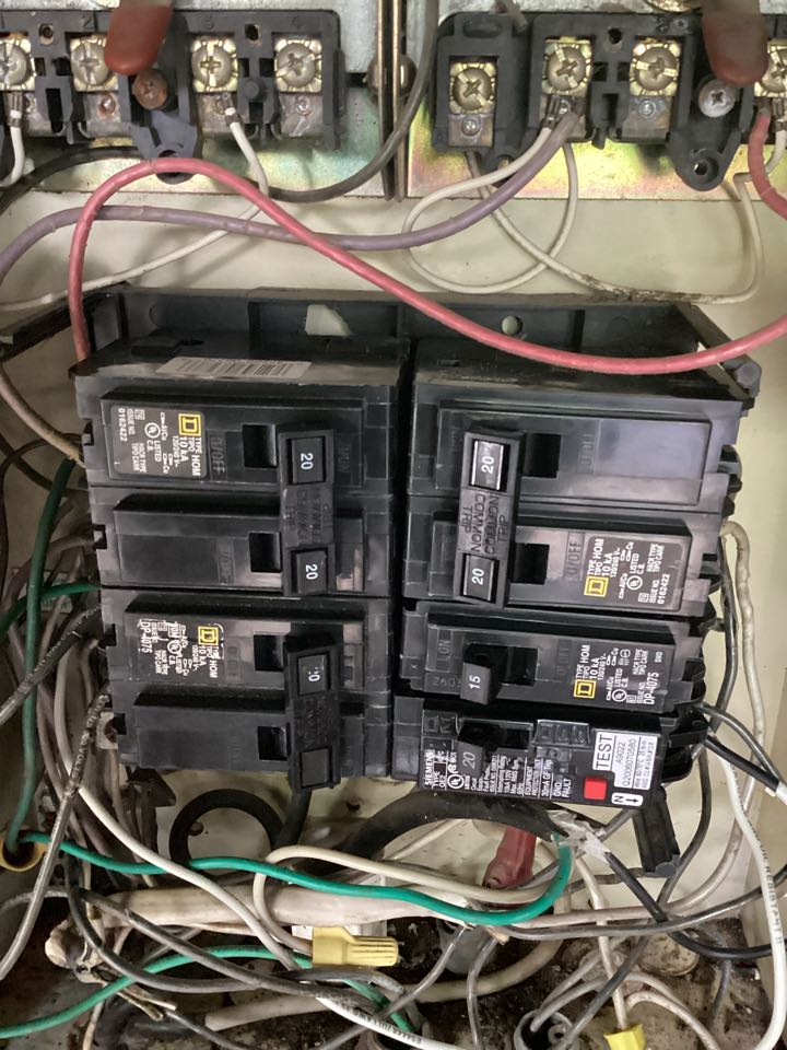 Replaced mini split circuit board and pool control breakers 