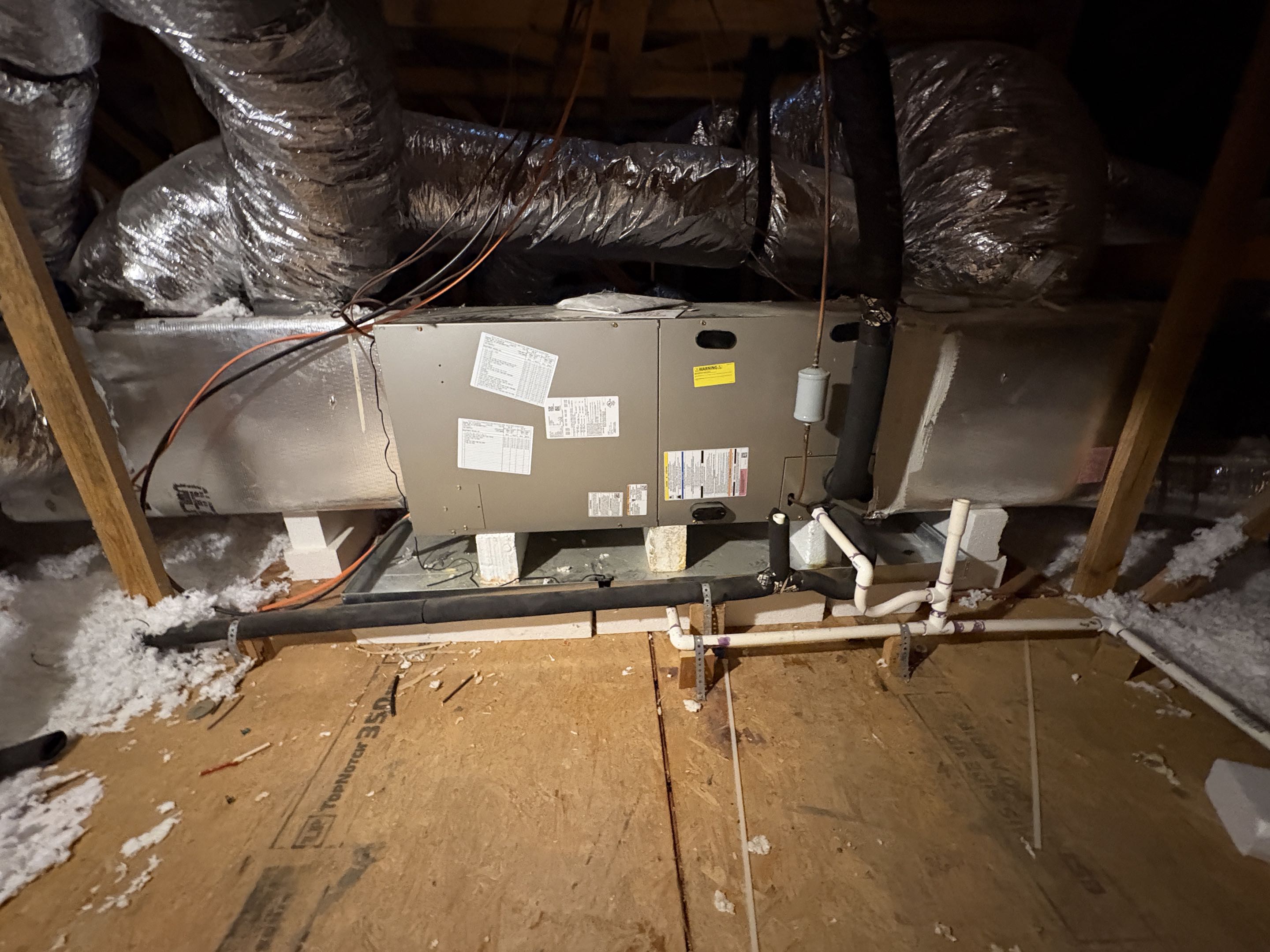 Maintenance a carrier HVAC system.
