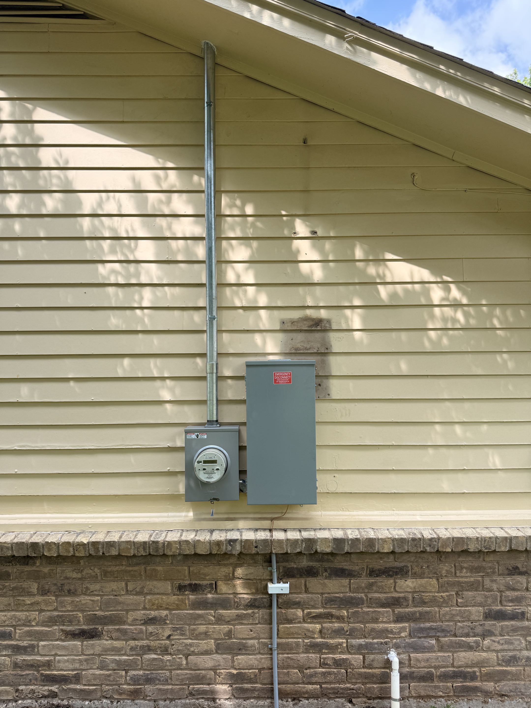 Installed new service and indoor panel 