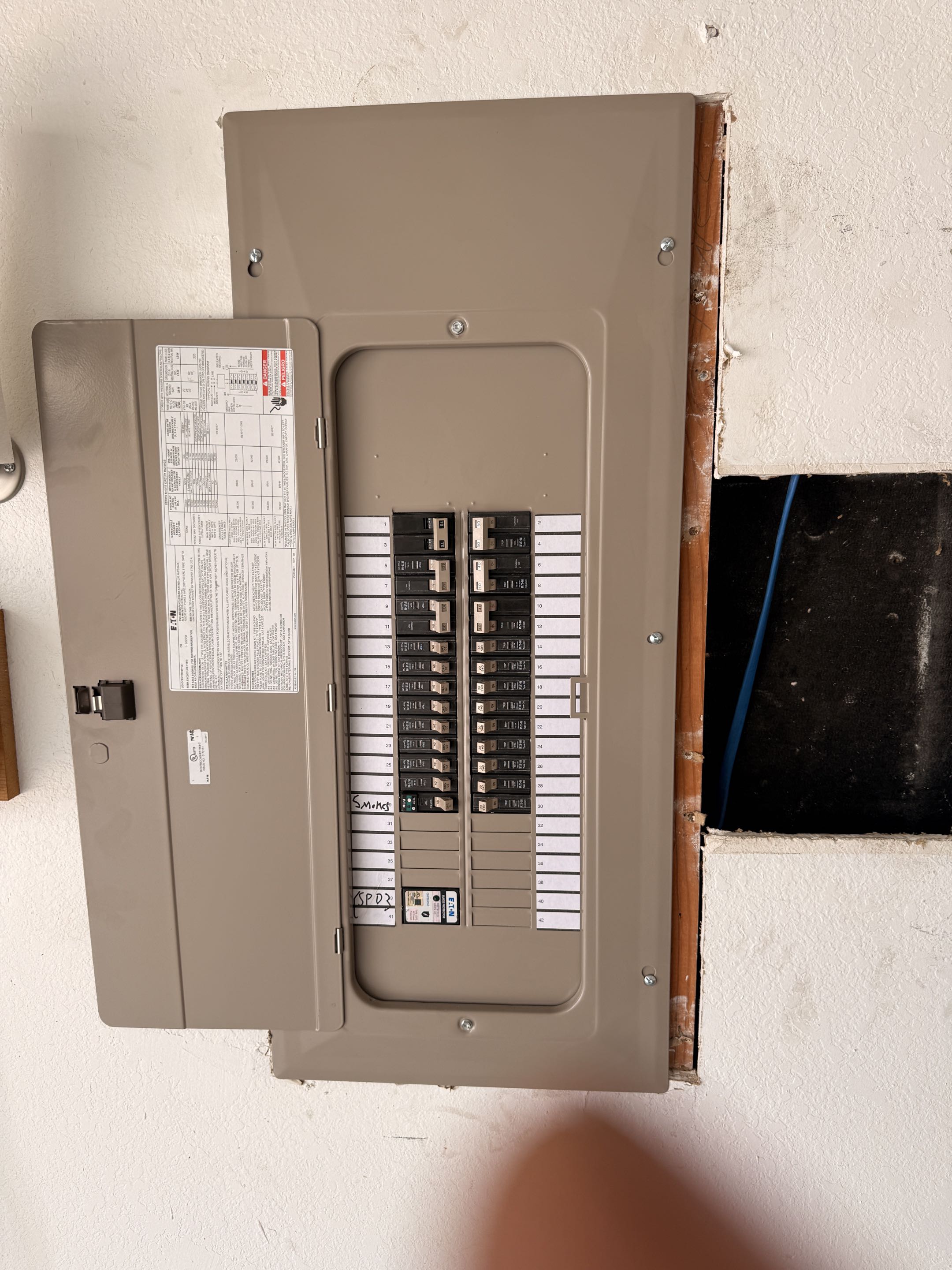 Installed new service and indoor panel 