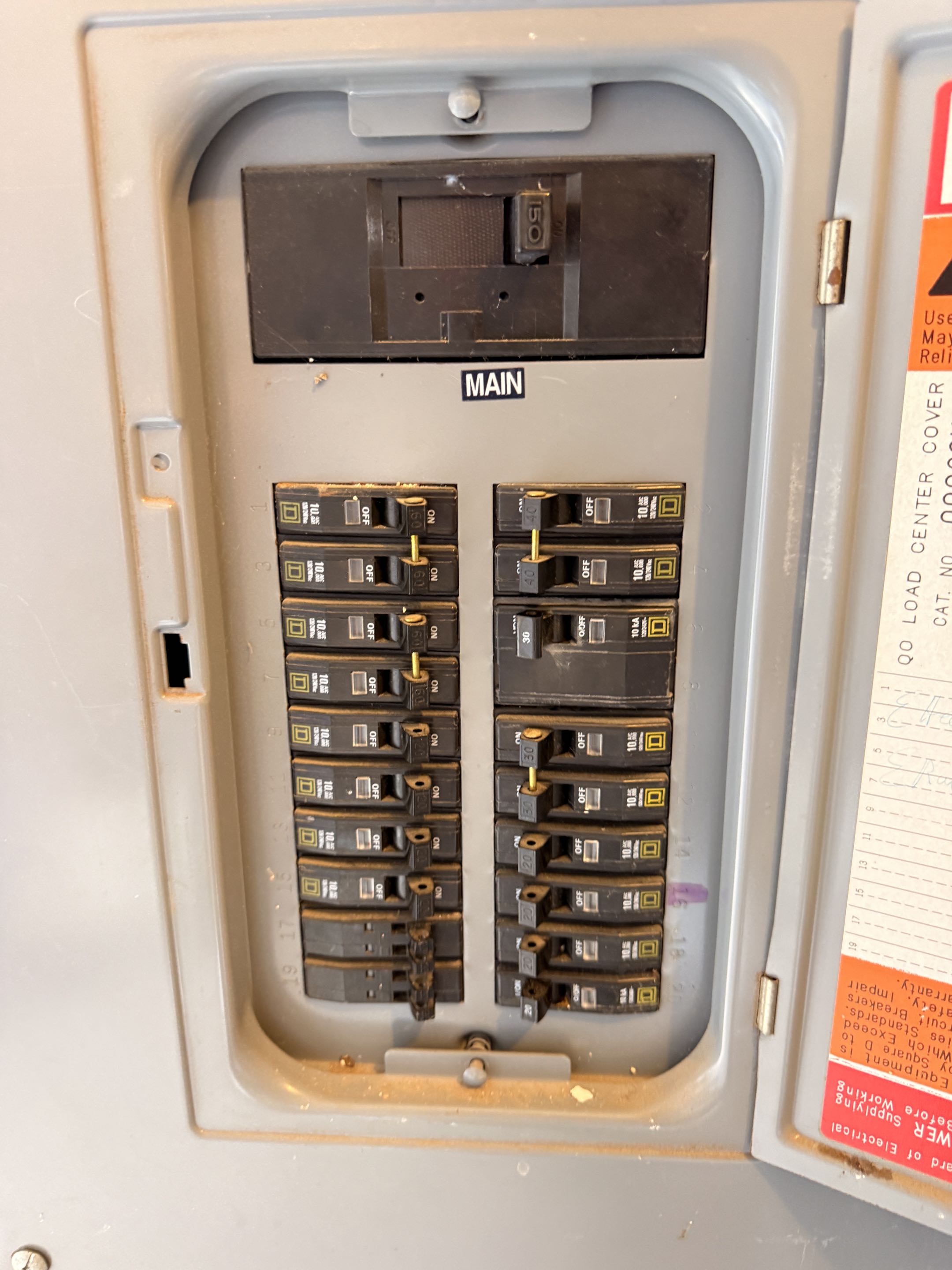 Changed breaker for WH HEATER 