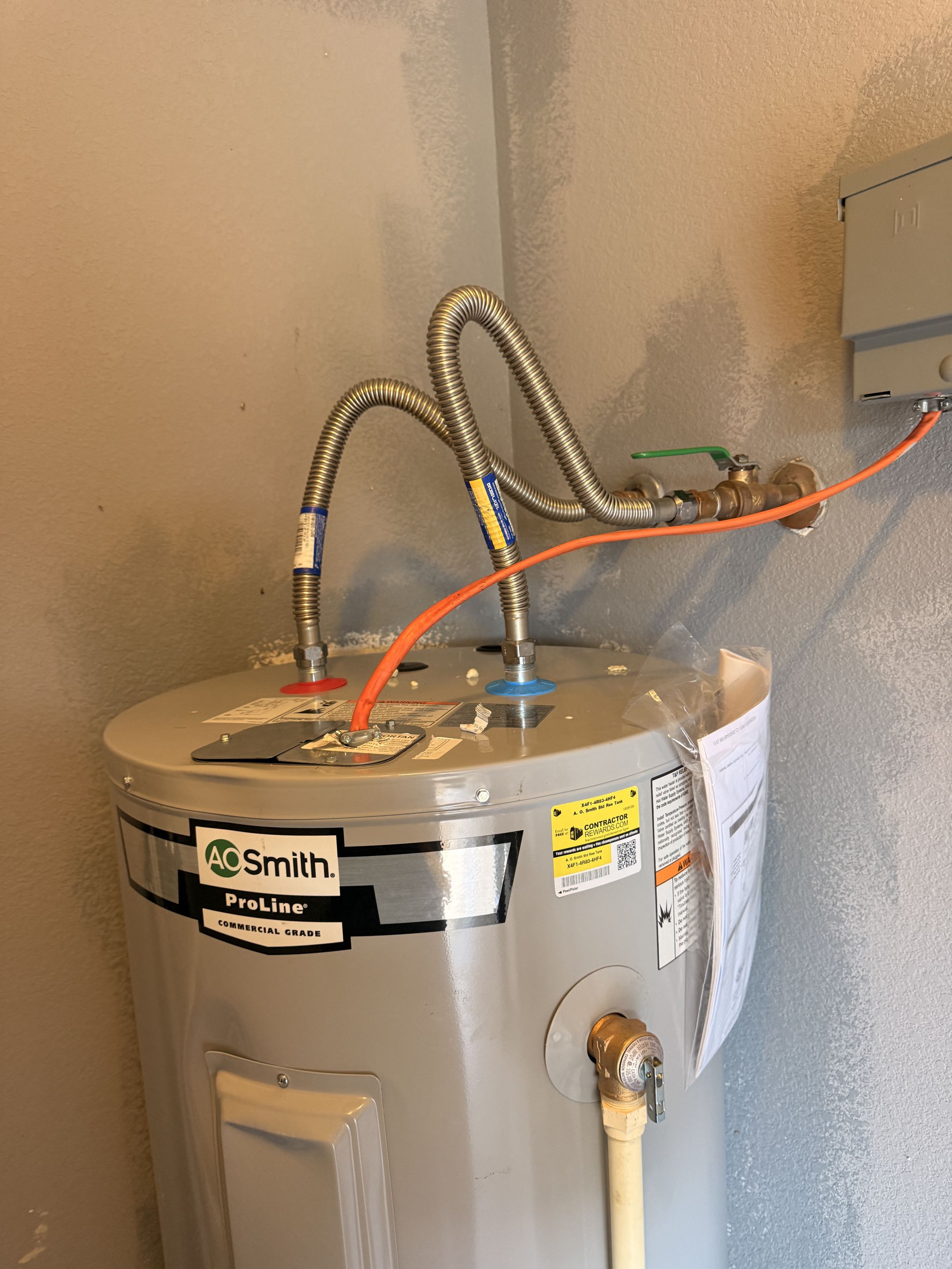 Changed breaker for WH HEATER 
