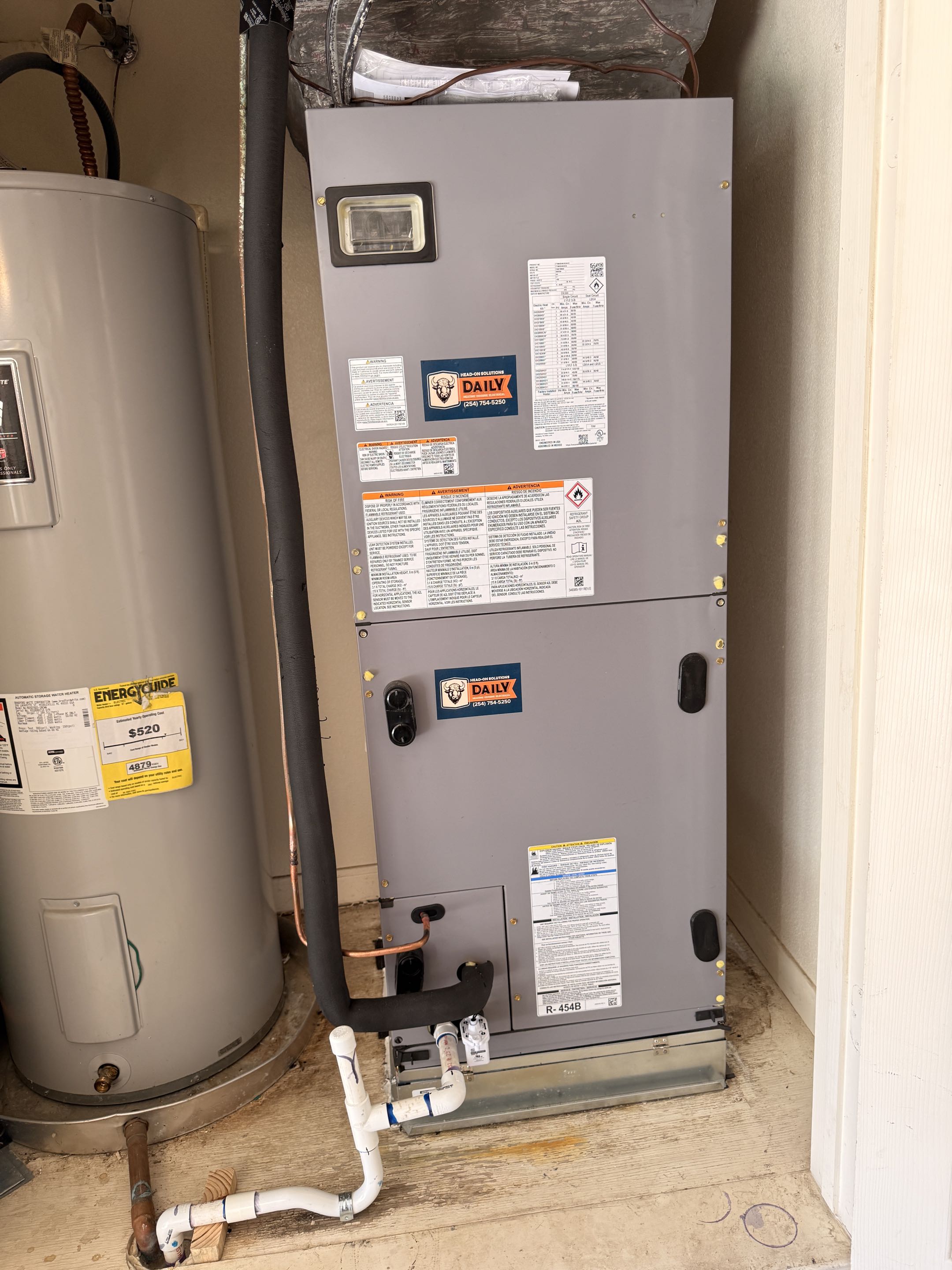 New Comfortmaker indoor/outdoor unit installation
