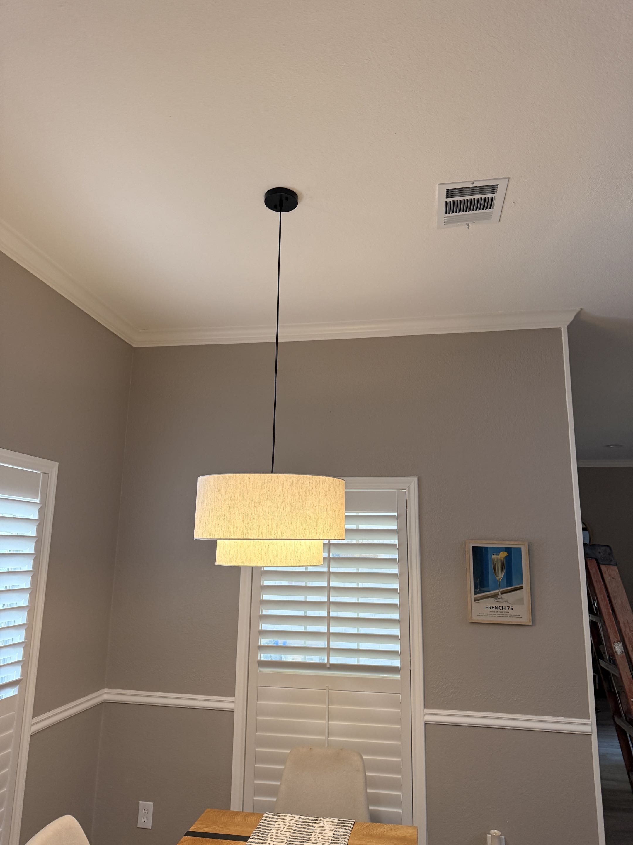 Installed two light fixtures 