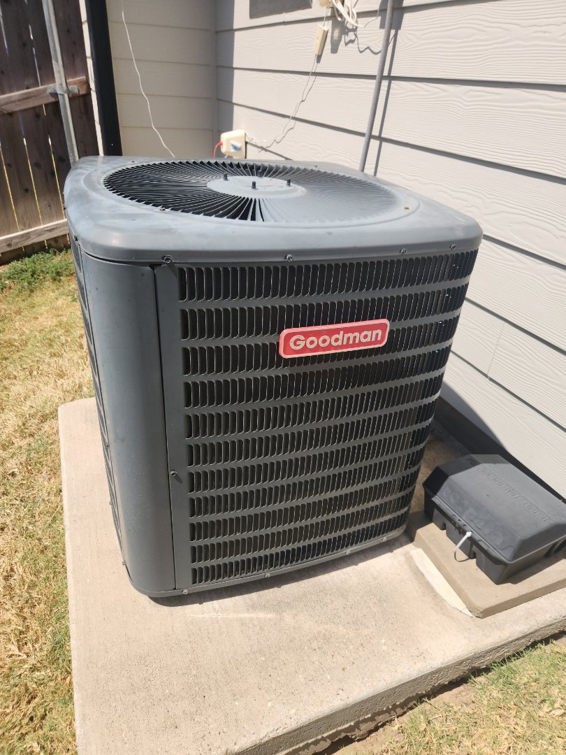 on Goodman condenser repair freon leak 