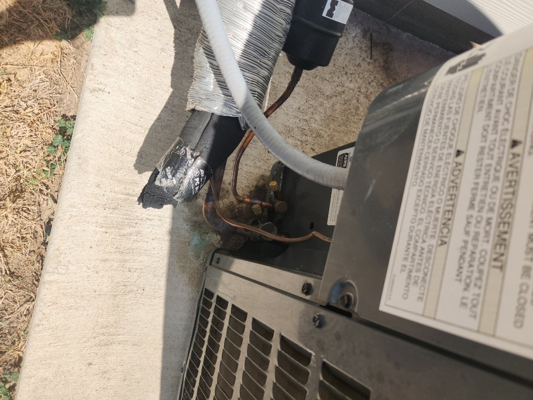 on Goodman condenser repair freon leak 