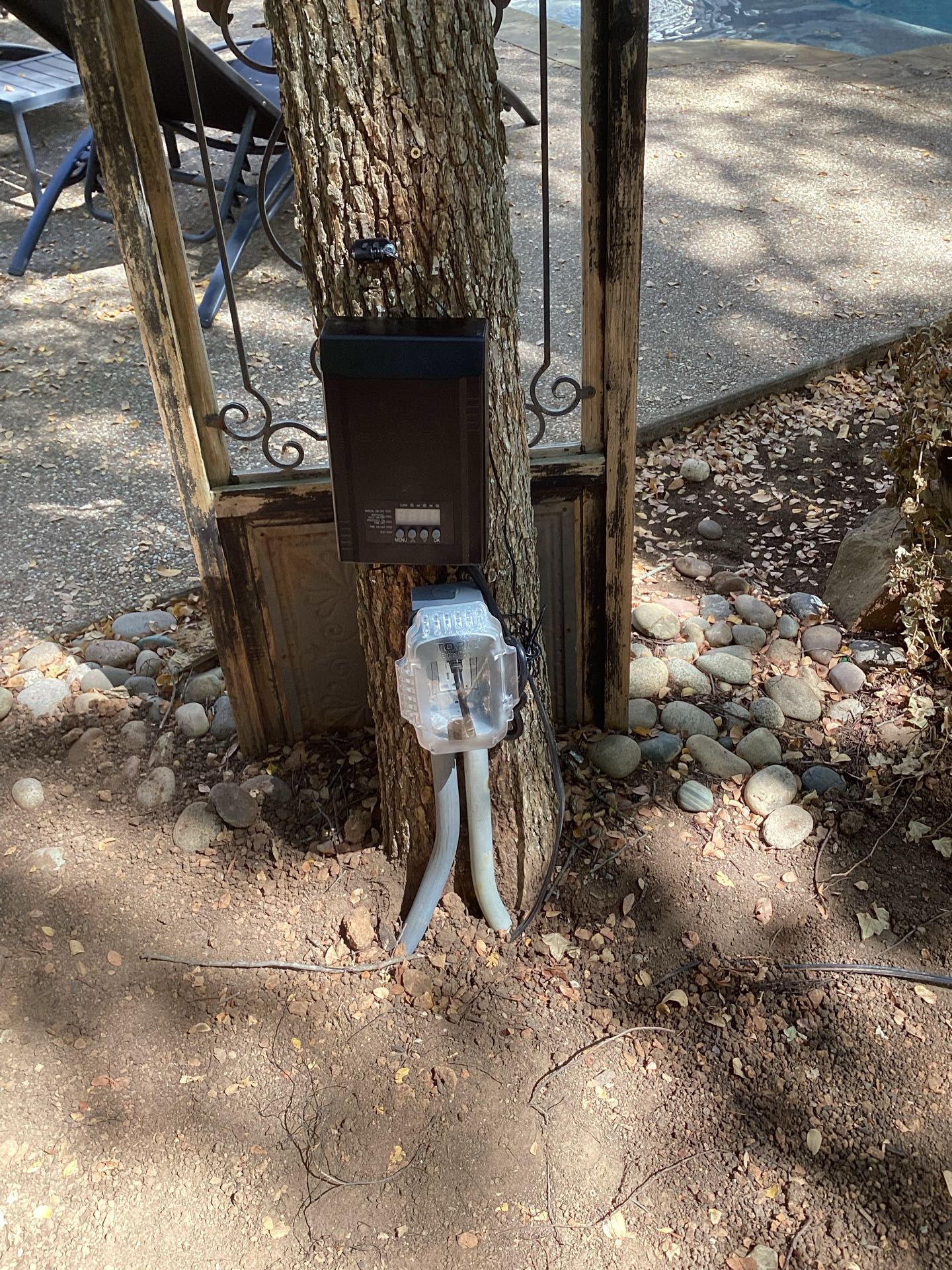 Running power for landscaping lights