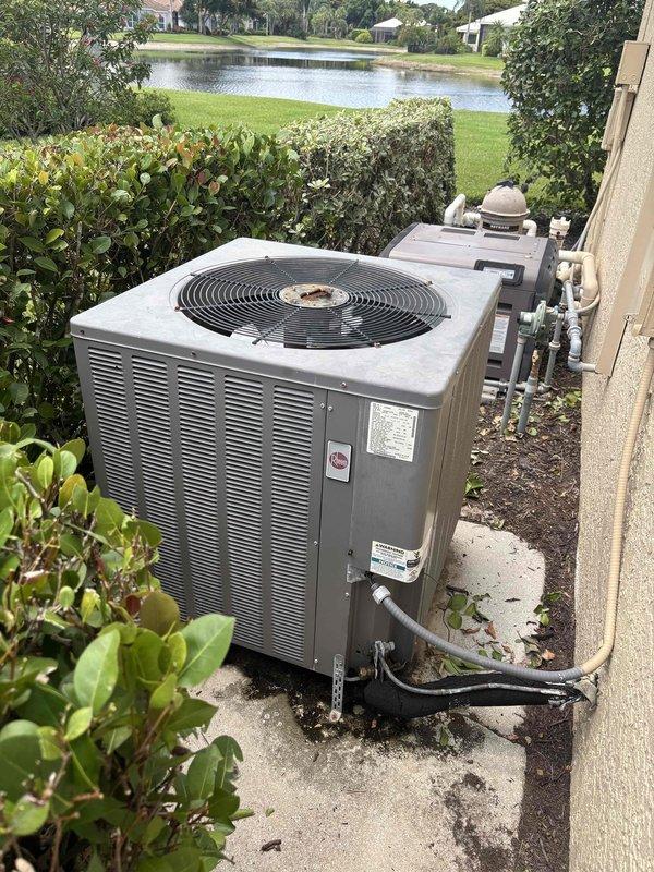 Conducted comprehensive full system estimate for replacement of existing Rheem 4-ton HVAC system. Evaluated current outdoor condensing unit installation, electrical panel capacity and circuit availability, refrigerant line routing, and overall system infrastructure to provide accurate replacement specifications for new Rheem equipment of comparable tonnage.