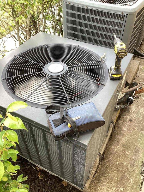 Bonita Springs, FL - Responded to service call for recurring condensate drain backup issue. Performed drain cleaning service on HVAC unit and discussed with customer that the persistent backup is likely caused by the main community drain line rather than the individual unit drain. Recommended chemical drain cleaning treatment as a preventative maintenance solution to help minimize future occurrences.