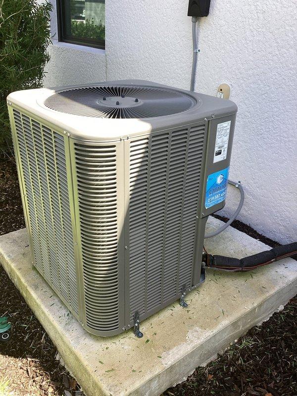 # 2 Year Catalyst Membership Maintenance Completed

Performed comprehensive preventive maintenance inspection on a residential split HVAC system consisting of a Lennox 2.5-ton air handler and outdoor condensing unit. Conducted thorough visual assessment of both indoor and outdoor components as part of scheduled maintenance agreement service visit (1 of 4).

Inspected outdoor condenser unit positioned on concrete pad against building exterior. Verified proper unit placement and mounting stability. Examined cabinet condition, noting weathered finish consistent with outdoor exposure. Checked electrical connections including conduit routing and junction box mounting. Inspected refrigerant line connections and insulation condition at unit entry points. Verified manufacturer labels and equipment identification tags remained legible and intact.

Evaluated indoor Lennox air handler installation in mechanical closet. Confirmed unit specifications marked as 2.5-ton capacity system. Inspected all