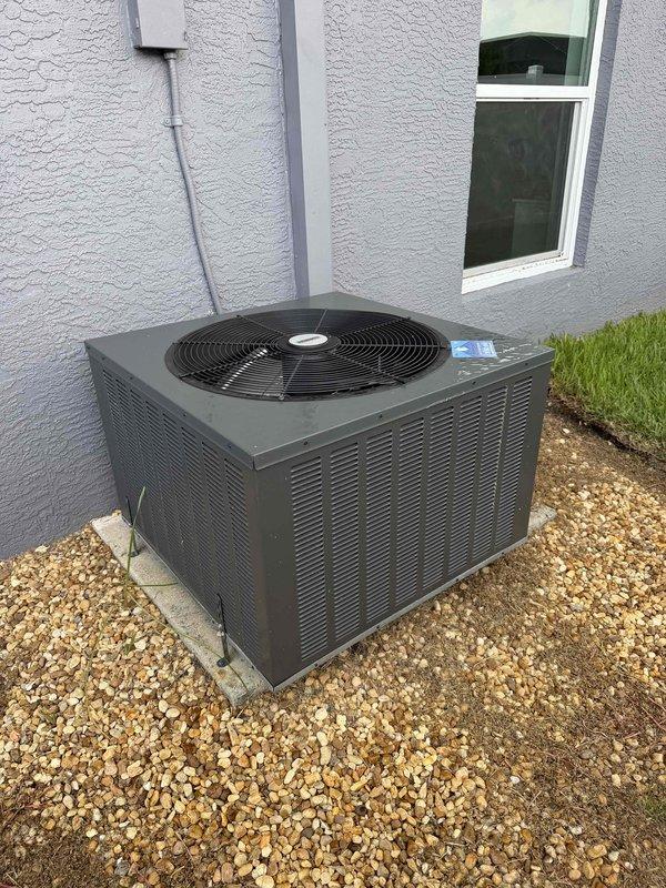 Fort Myers, FL - Completed the fourth and final routine maintenance visit of a 2-year Catalyst Membership for a residential HVAC system. Performed comprehensive inspection and preventive maintenance on the outdoor condensing unit, a Ferguson Enterprises model DRAIZJB3617ASTNNJ manufactured in August 2025, operating at 208/240 volts. Unit was found in proper working condition with all components functioning as designed, and documentation photos were captured for service records.