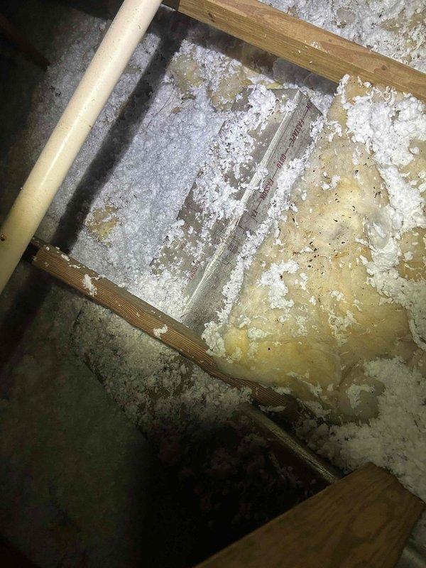 Fort Myers, FL - Conducted attic assessment for dehumidifier installation estimate. Documented existing attic conditions including aged fiberglass insulation with loose-fill material present, exposed structural framing, and existing mechanical conduit. Reviewed residential floor plan layout to determine optimal equipment placement and integration with current HVAC system.