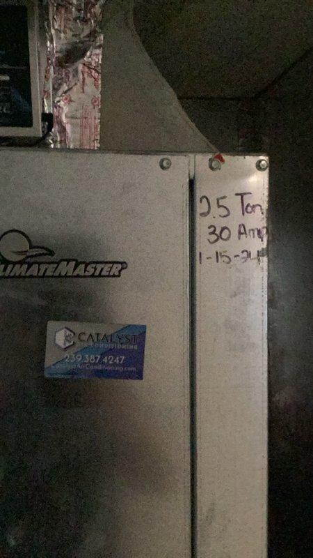 Siesta Key, FL - Performed comprehensive health check on water source heat pump system serving 5th floor residential unit. Inspected DreamMaker air handler and ClimateMaster 2.5-ton unit, verified all mechanical components, refrigerant lines, and electrical connections operating within normal parameters. Investigated temperature differential complaint in master bedroom, checked airflow distribution, damper positions, and ductwork routing to identify cause of uneven heating throughout living space.