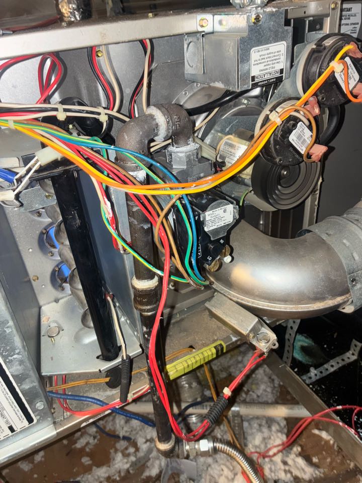 Arrived to do a 1 system carrier furnace heating maintenance 