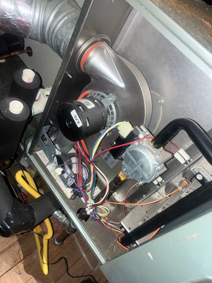 Came to do a three system heating maintenance on ruud furnaces