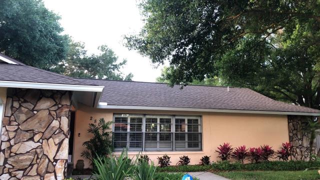Tampa, FL - Shingle: GAF Timberline HD
Warranty: Silver Pledge
Color: Barkwood
Drip: Brown Tampa, FL - Shingle: GAF Timberline HD
Warranty: Silver Pledge
Color: Barkwood
Drip: Brown
