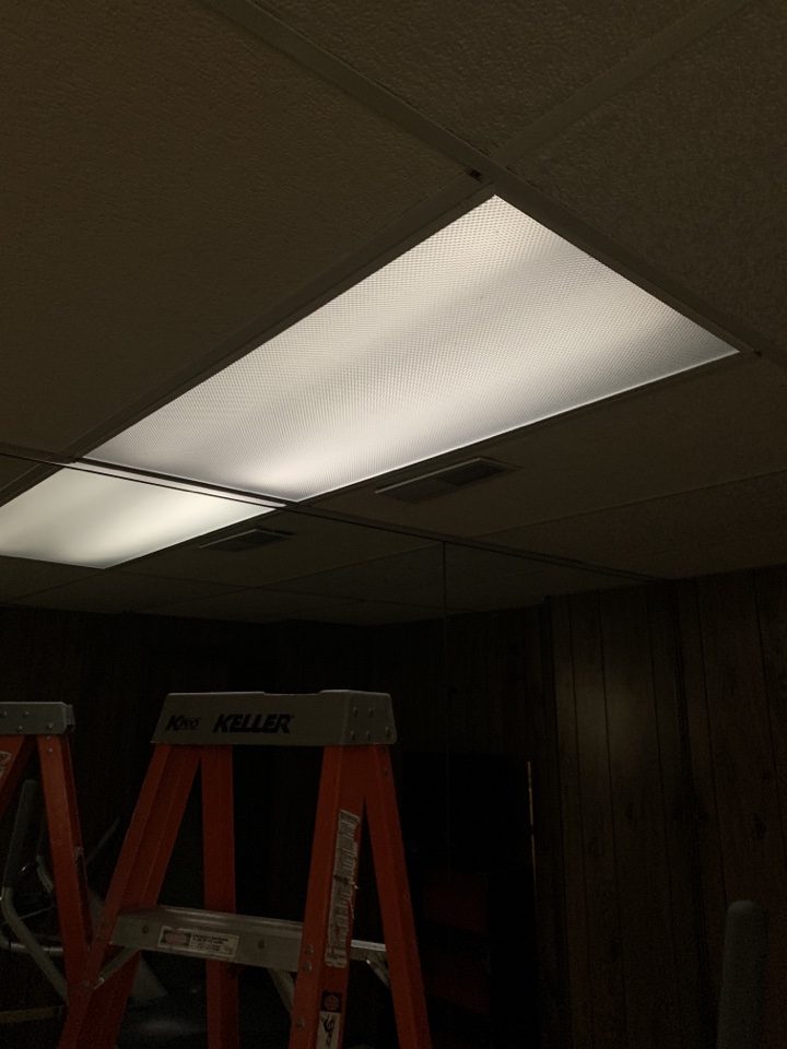 Replacing fluorescent fixtures with new L.E.D style 