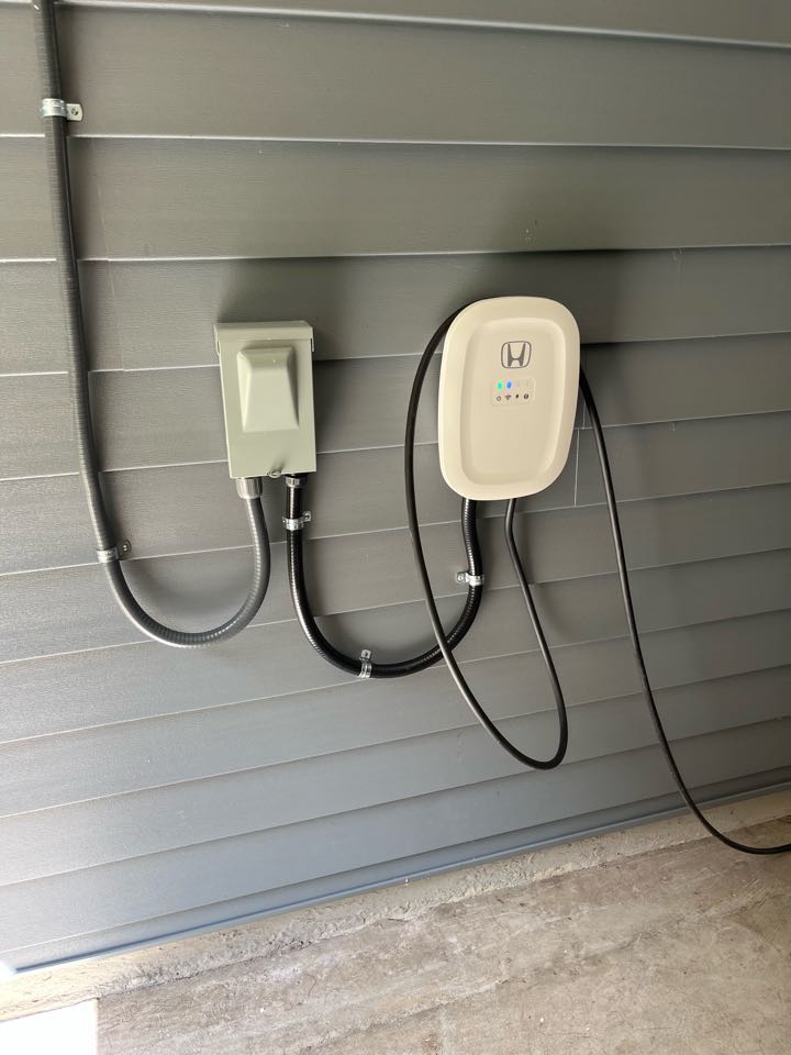 Customer ev charger install, stella electric came and and executed the install.