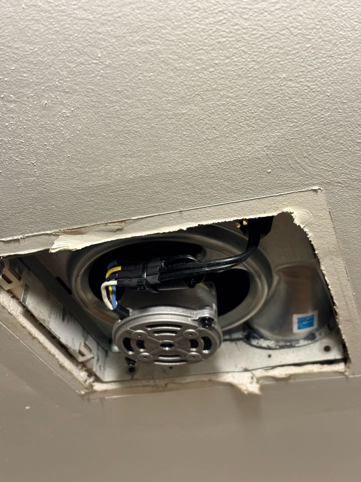 Customer in Randallstown has a bad bathroom exhaust fan. Stella Electric repairs Bathroom Exhaust fan in Randallstown.