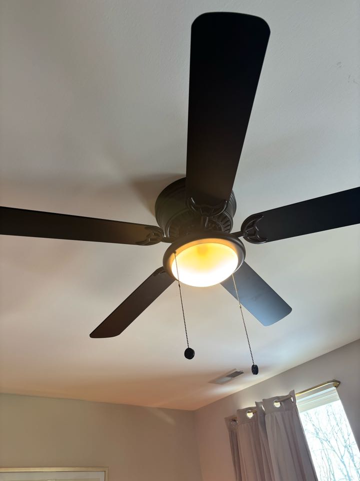 Customer in Elkton MD has a faulty ceiling fan. Stella Electric replaced faulty  ceiling fan in Elkton MD. 