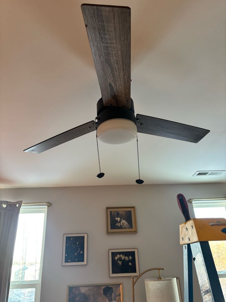 Customer in Elkton MD has a faulty ceiling fan. Stella Electric replaced faulty  ceiling fan in Elkton MD. 