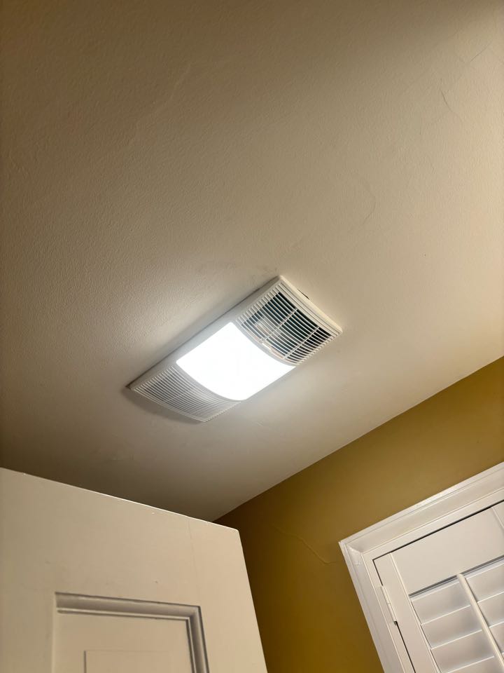 Customer has a bathroom exhaust fan making rowdy noise in silver spring.Stella Electric fixed bathroom exhaust fan. 