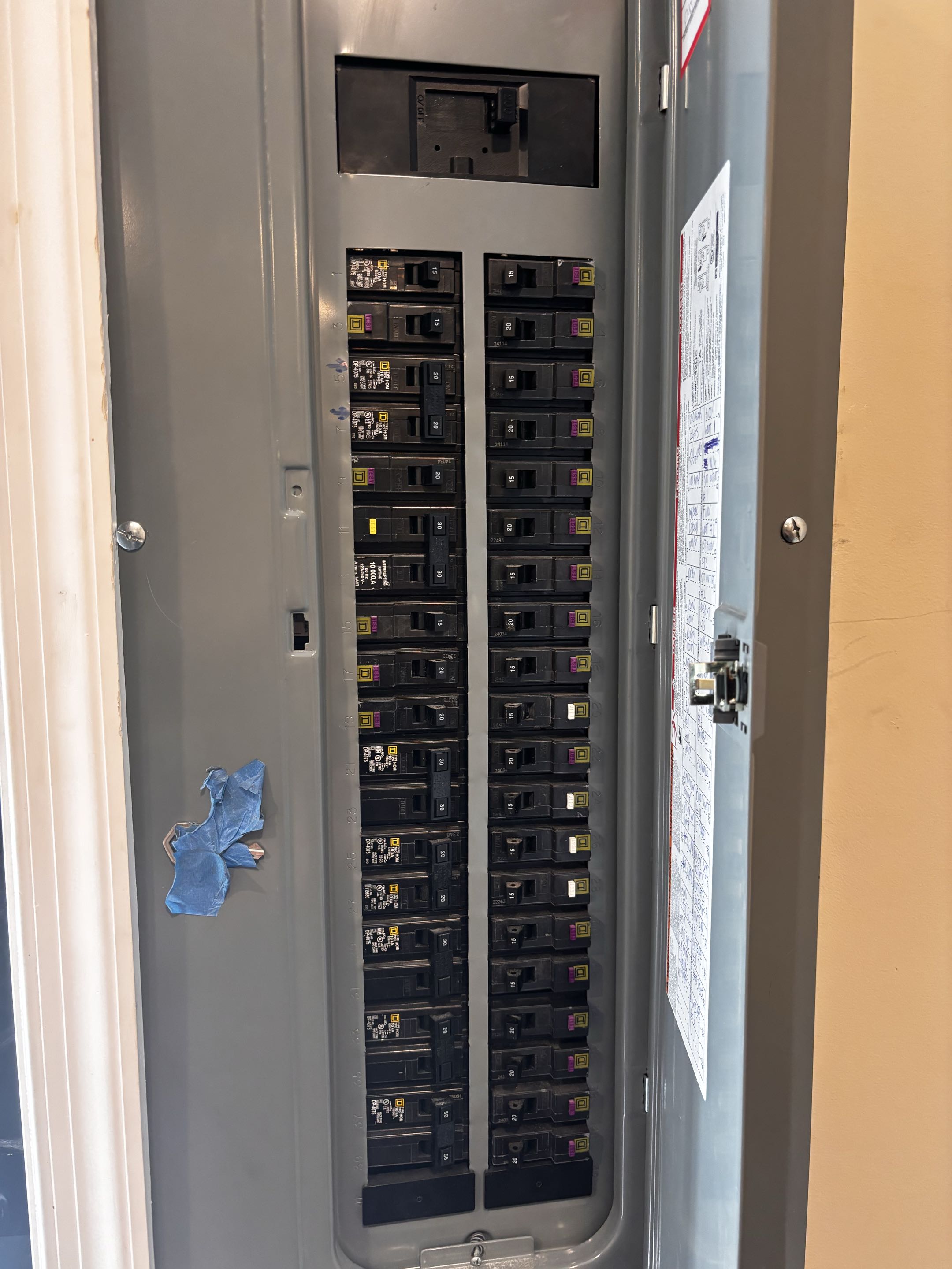 Customer has faulty AFCI/GFCI 1 pole 20amp breaker in Reisterstown MD. Stella Electric install new AFCI/GFCI 1 pole 20amp breaker in Reisterstown MD. 