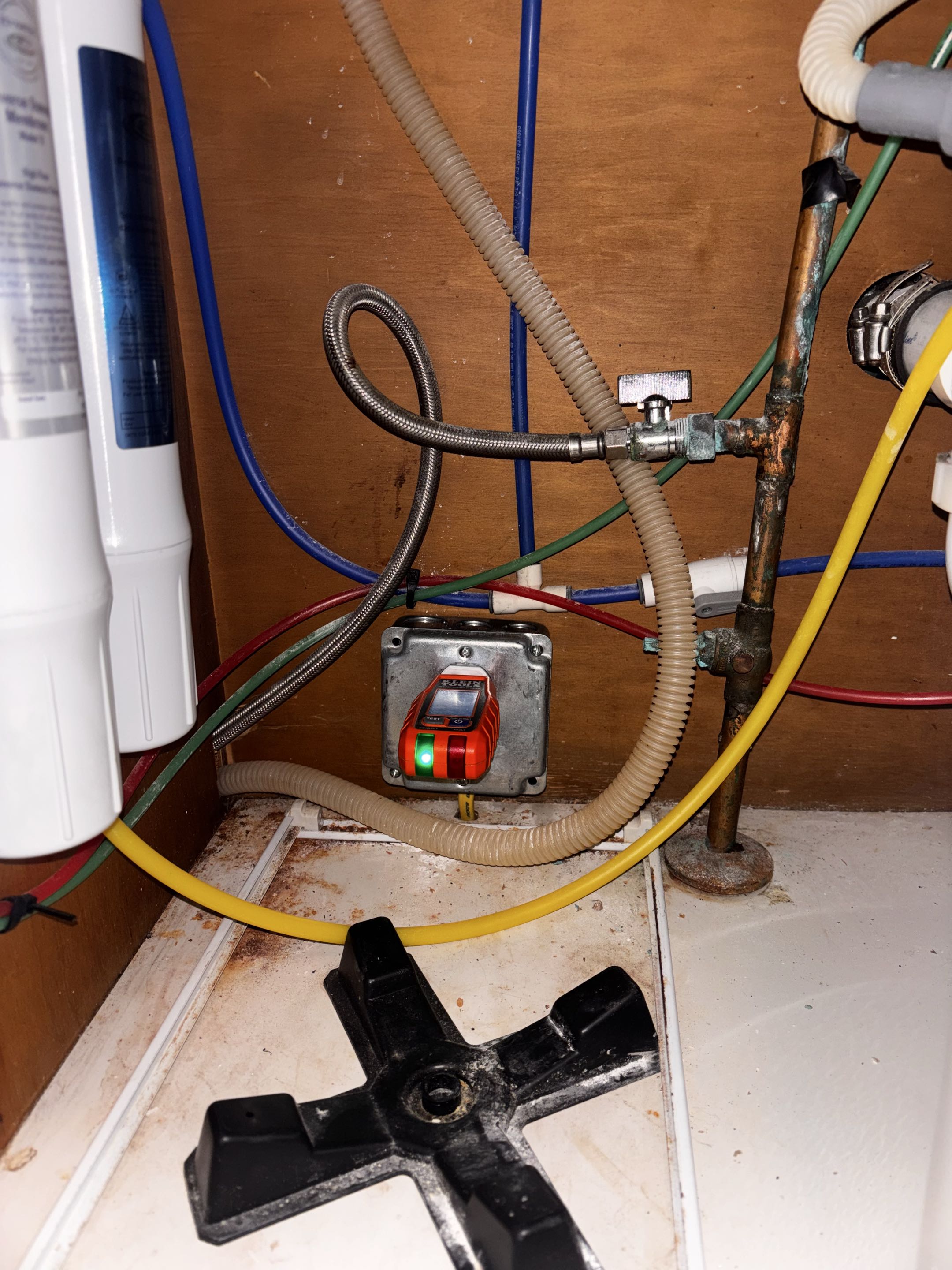 Customer wants new receptacle under the kitchen sink for the dishwasher in Reisterstown MD. Stella Electric installed new receptacle under kitchen sink for the dishwasher in Reisterstown MD.