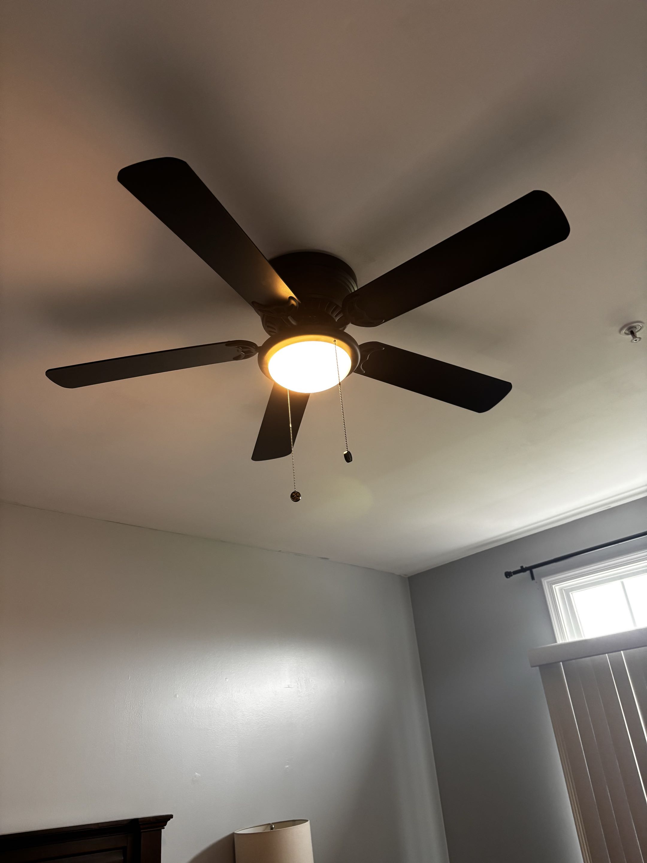 Customer has faulty ceiling in the master bedroom in Harve De Grace MD. Stella electric installed new ceiling fan in Harve De Grace MD.