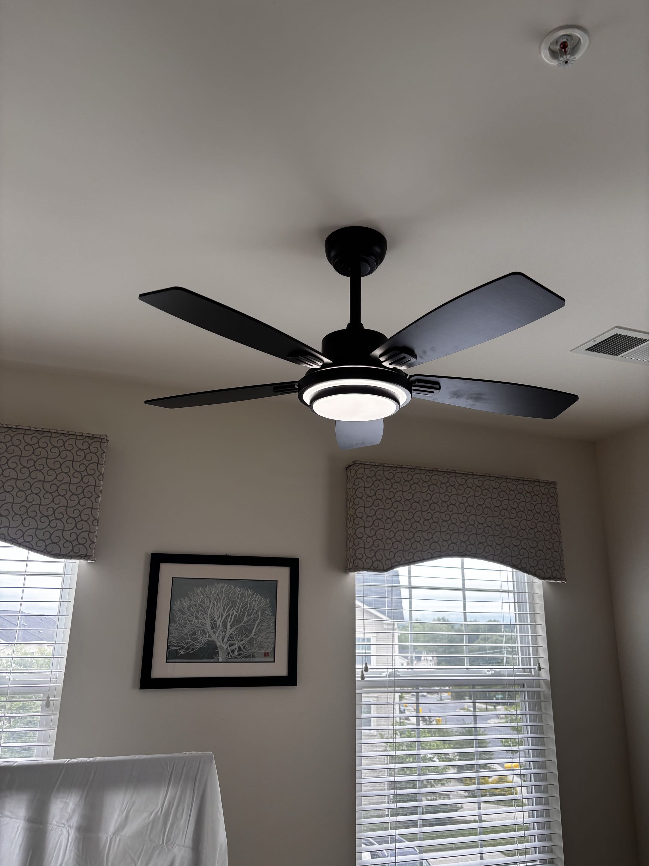 Customer wants to installed new ceiling fan Laurel MD. Stella Electric installed new ceiling fan in Laurel MD.