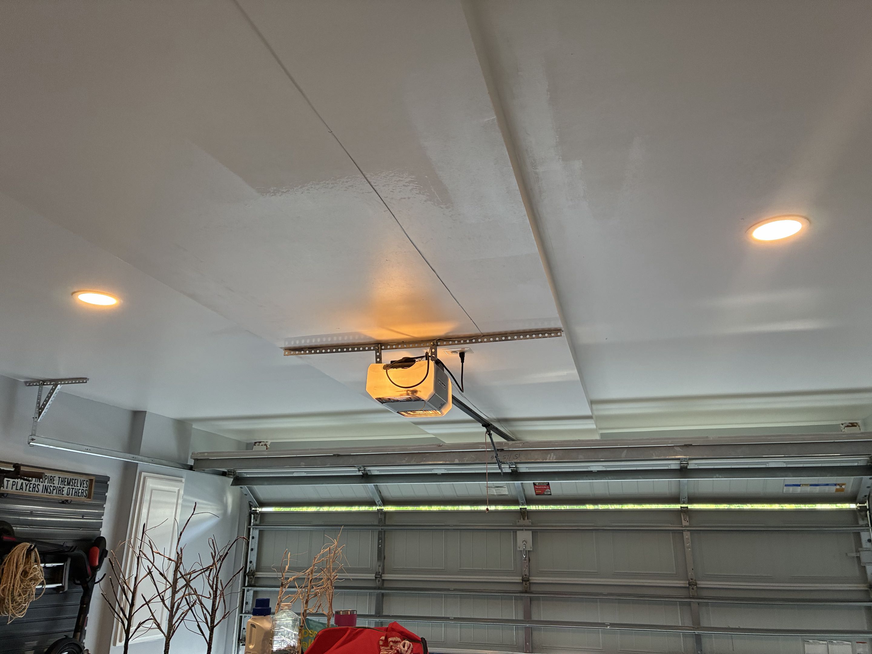 Customer wants to added 2 new recess lights in the garage. Stella Electric installed 2 new recess lights in Owings Mills MD.
