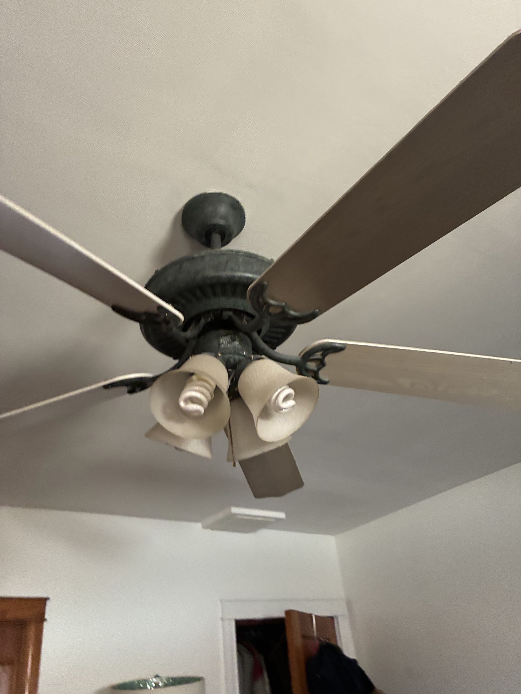 Customer has seized ceiling fan motor in Baltimore city MD. Stella Electric install new ceiling fan in Baltimore city Md.