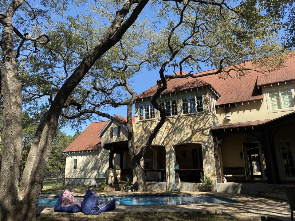 Action tree service tree trimming company out of San Antonio removed 3 oak trees trimmed lifted and opened up several oak trees around house and pool area chipped brush/piles treated cuts for oak wilt