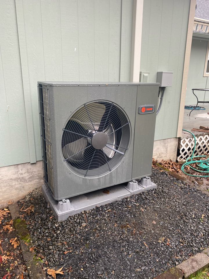 Trane variable speed heat pump system installation. 