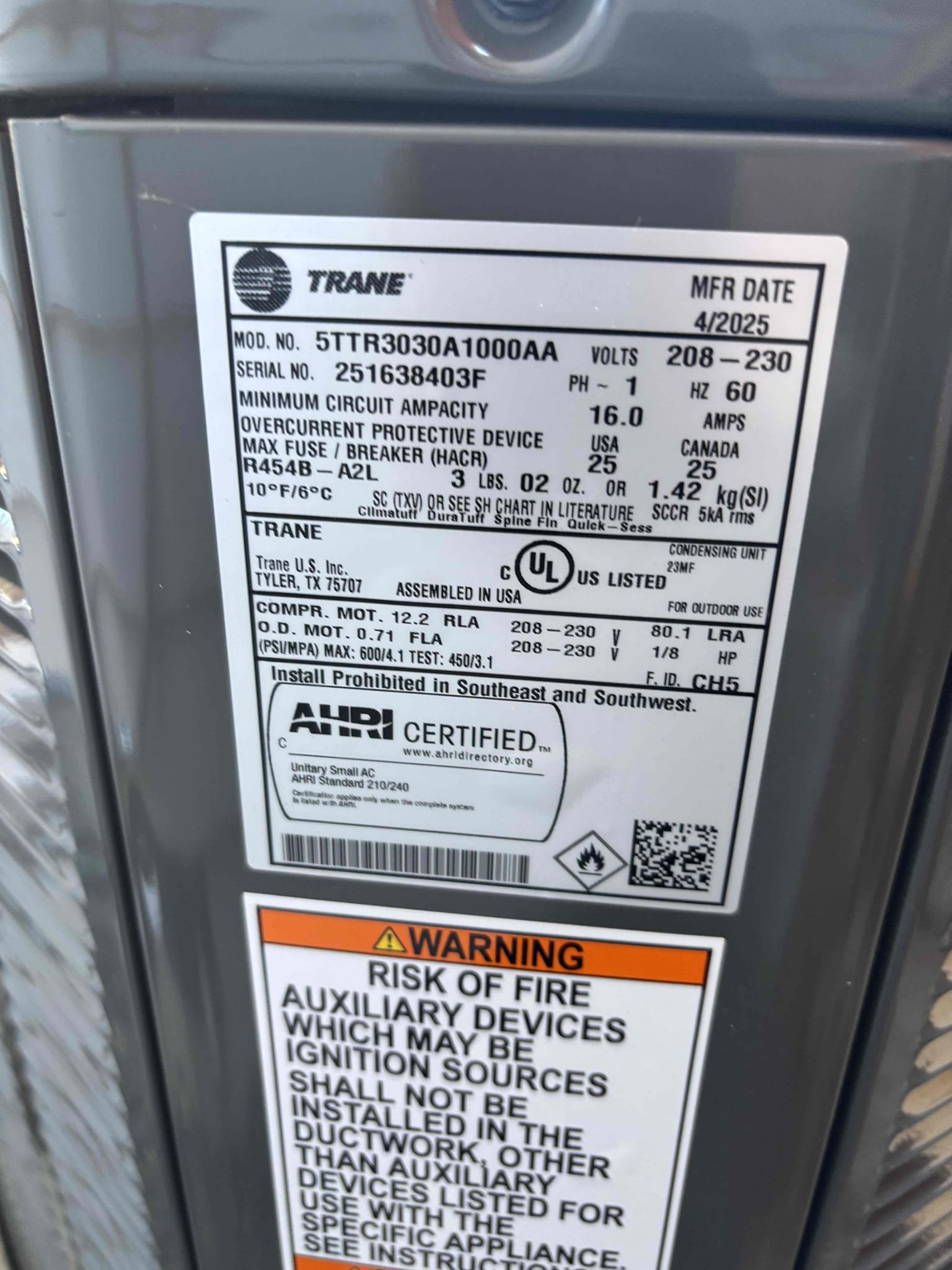 Furnace and AC change out