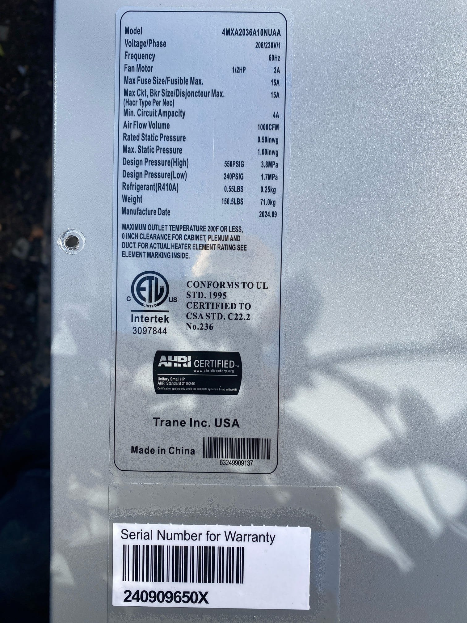 Heat pump system installation