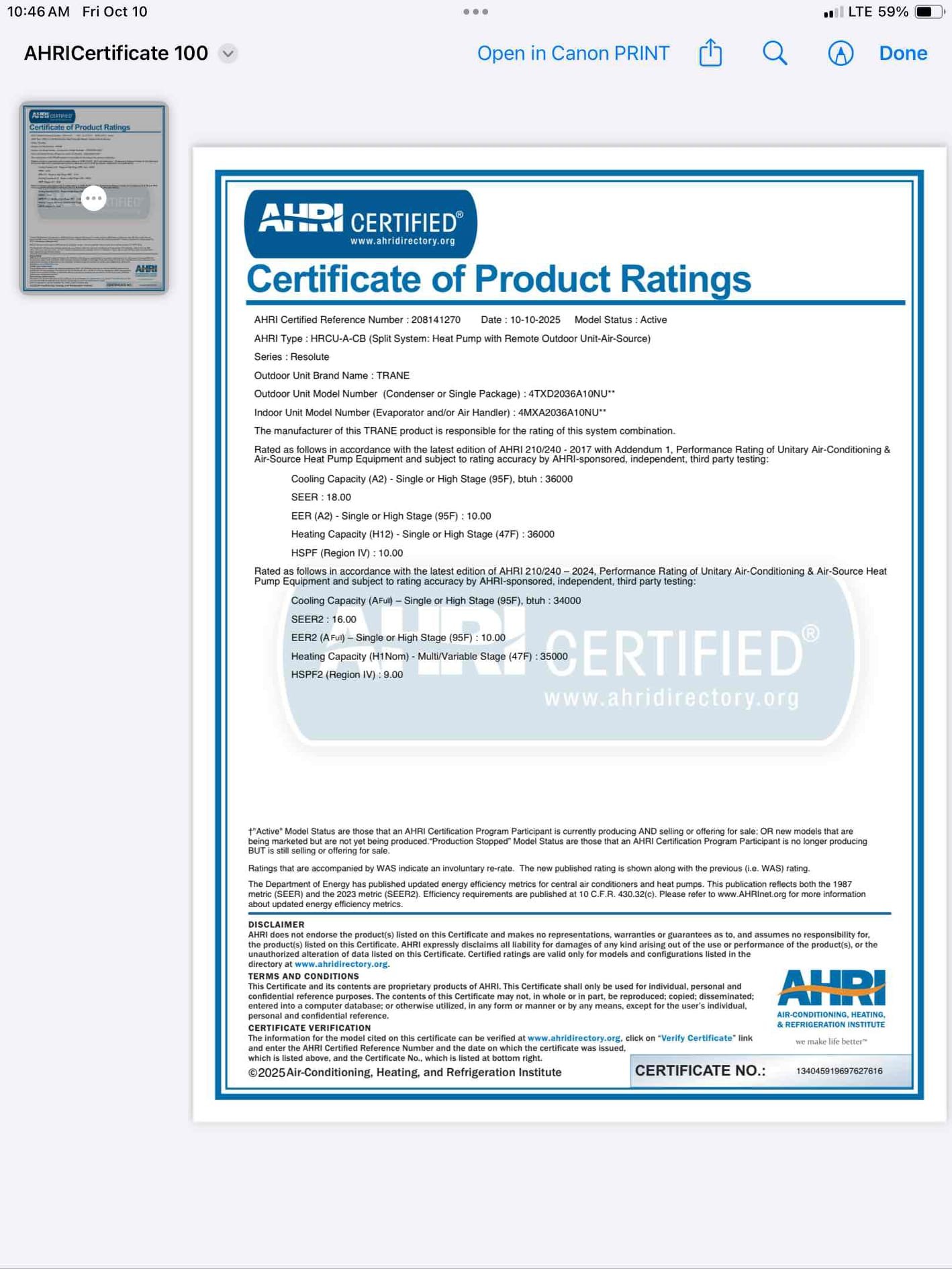 Heat pump system estimate
