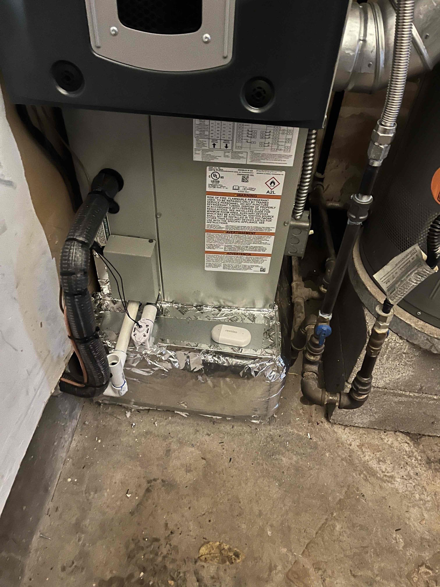 Gas furnace & air conditioner installation