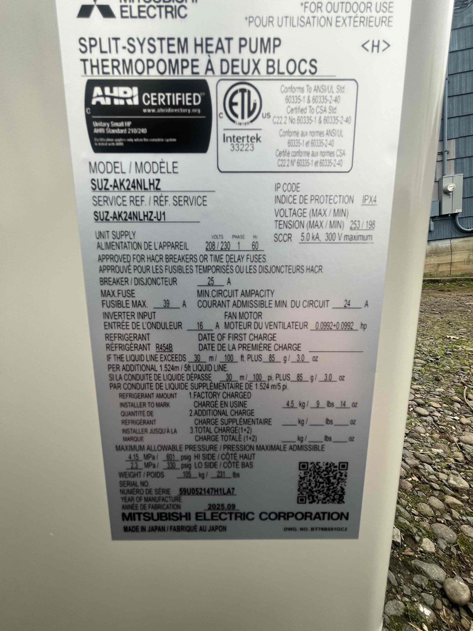 Heat pump system installation