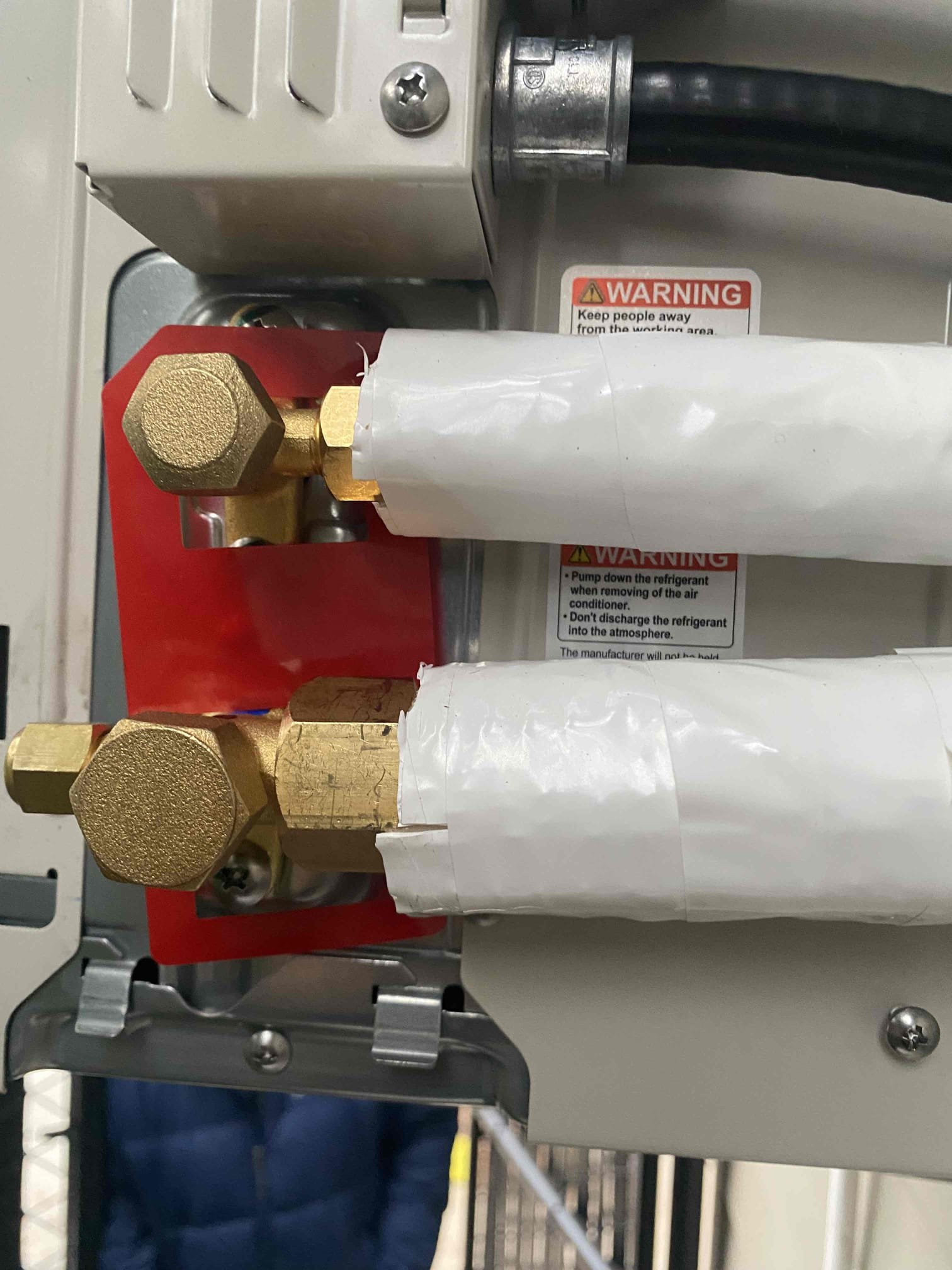 Ductless heat pump installation