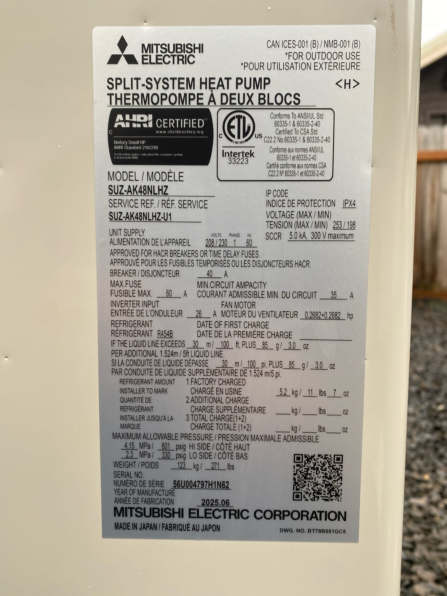 Heat pump system installation