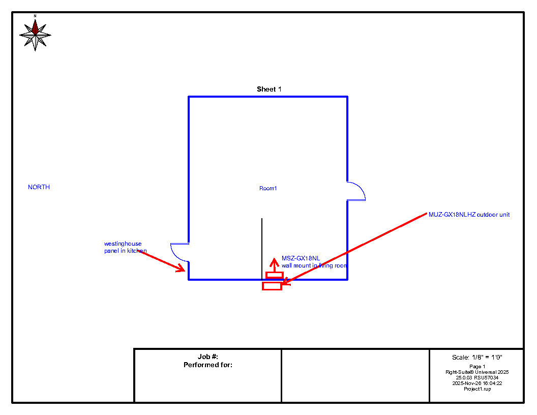 Ductless heat pump installation-