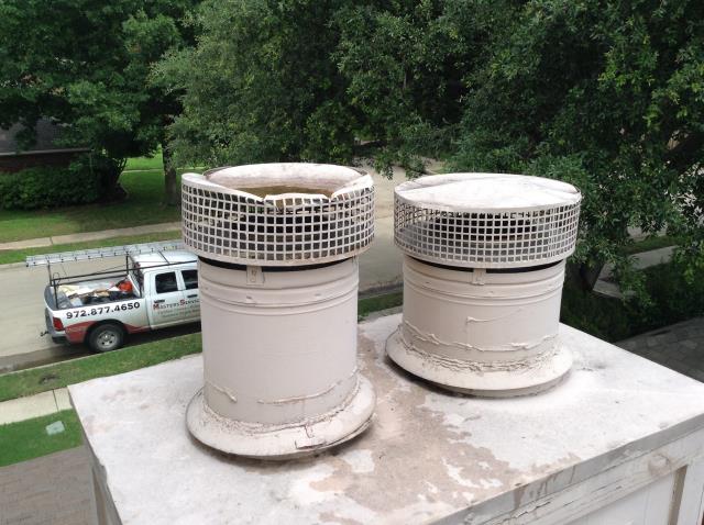 Giving customer and estimate for repairs and a chimney cap to stop water from leaking into the fireplace