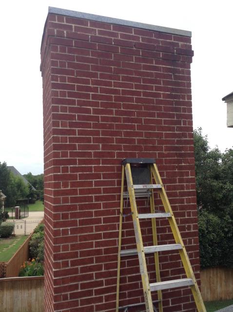 Customer had a water leak coming from his chimney.
