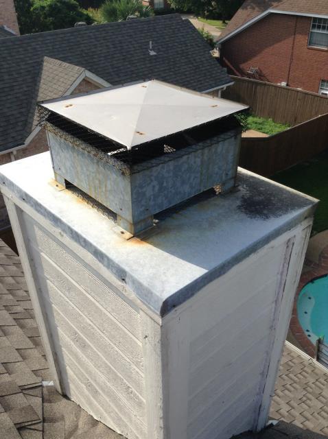 Here to give an estimate on a water leak issue they are having with their chimney. 