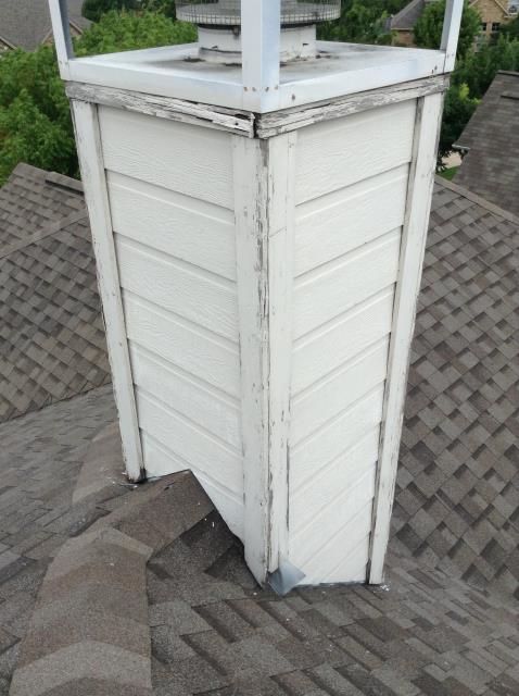 Giving an estimate to repair or replace wood chimney chase