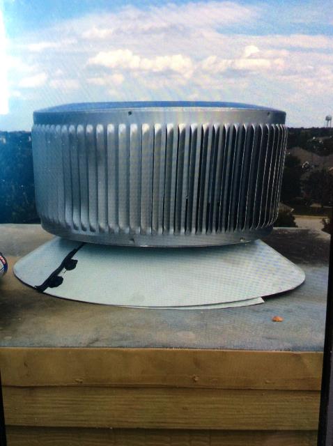 Here to install a spark arrestor and a  storm collar.