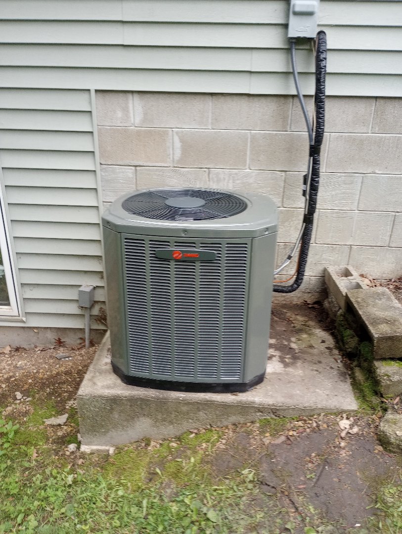 Replaced Rudd AC system with a New TRANE AC