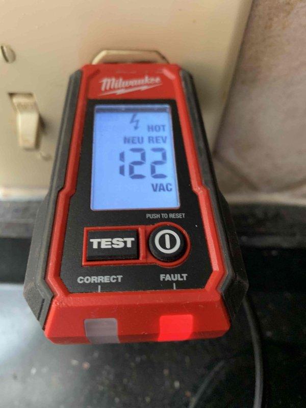 Conducted comprehensive electrical inspection of home outlets and switches using Milwaukee voltage tester. Verified proper wiring configuration and confirmed outlets were operating at 122 VAC with correct hot-neutral orientation. All tested circuits showed normal functionality with no detected faults.